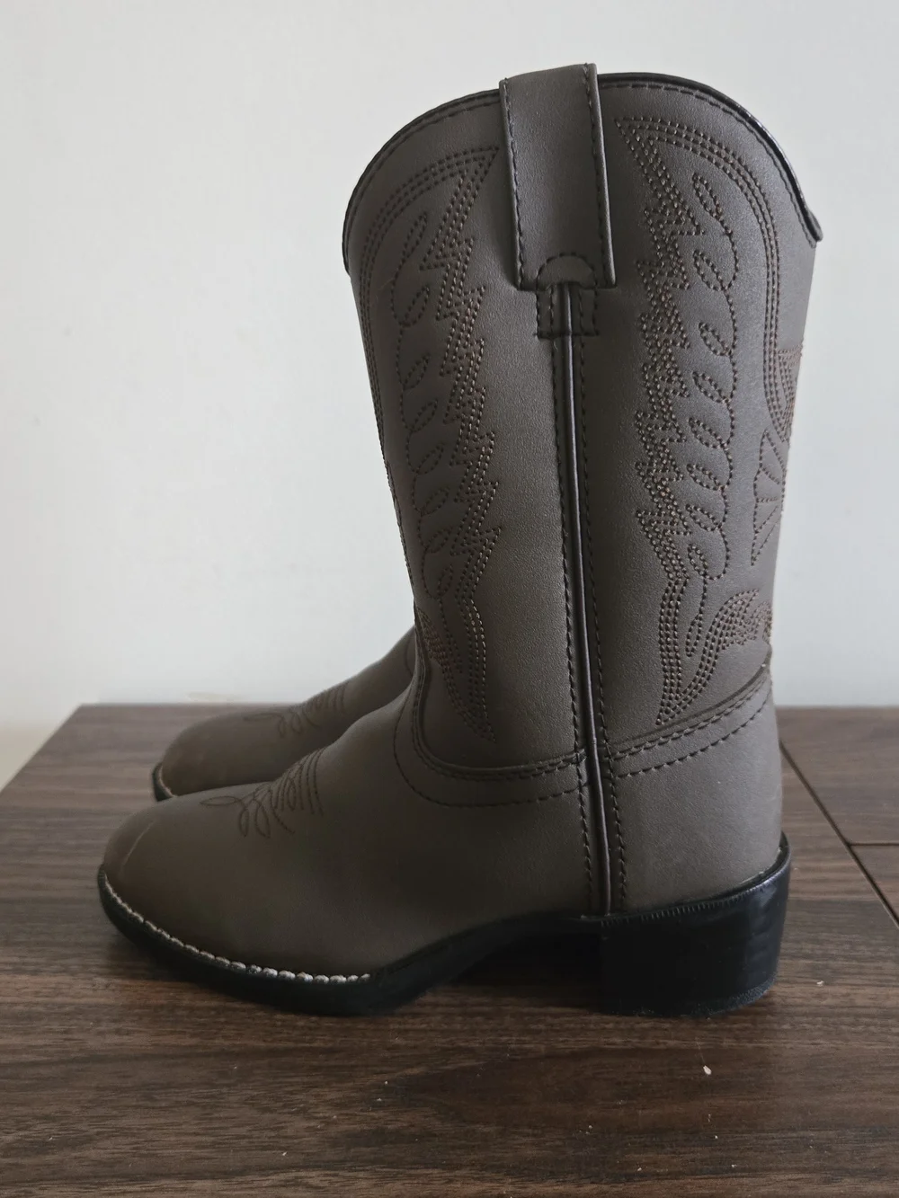 Durango Western Cowboy Boots KIDS Size 13C Dark Tan Distressed BT804